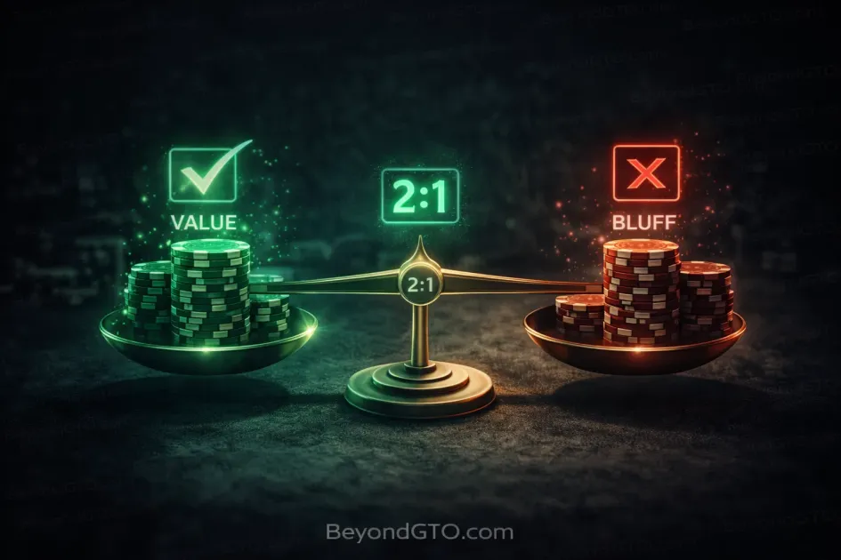 Value Bets vs Bluffs: Finding the Right Ratio